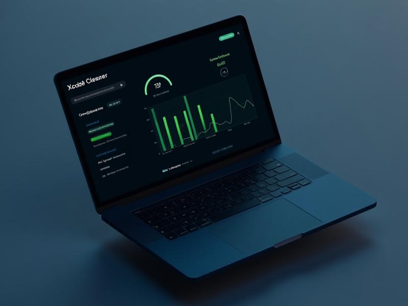 Graphical user interface of Xcode Cleaner analyzer showing data visualization of code reduction
