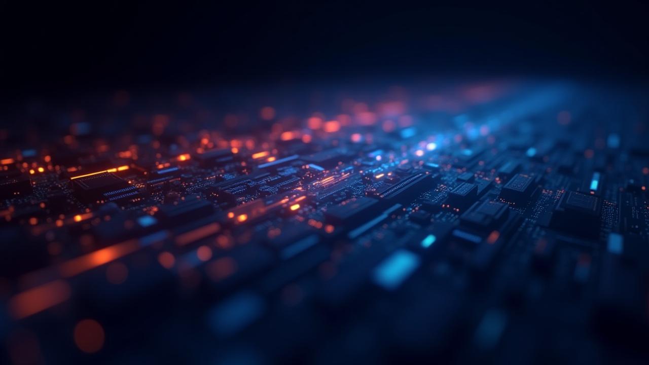 Abstract visualization of code optimization and processing power